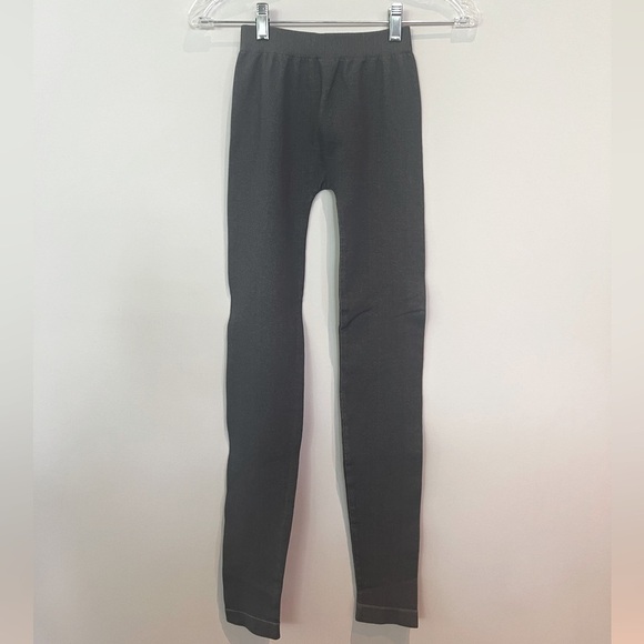 Nikibiki charcoal gray leggings tights base layer. Womens OS - Picture 2 of 11